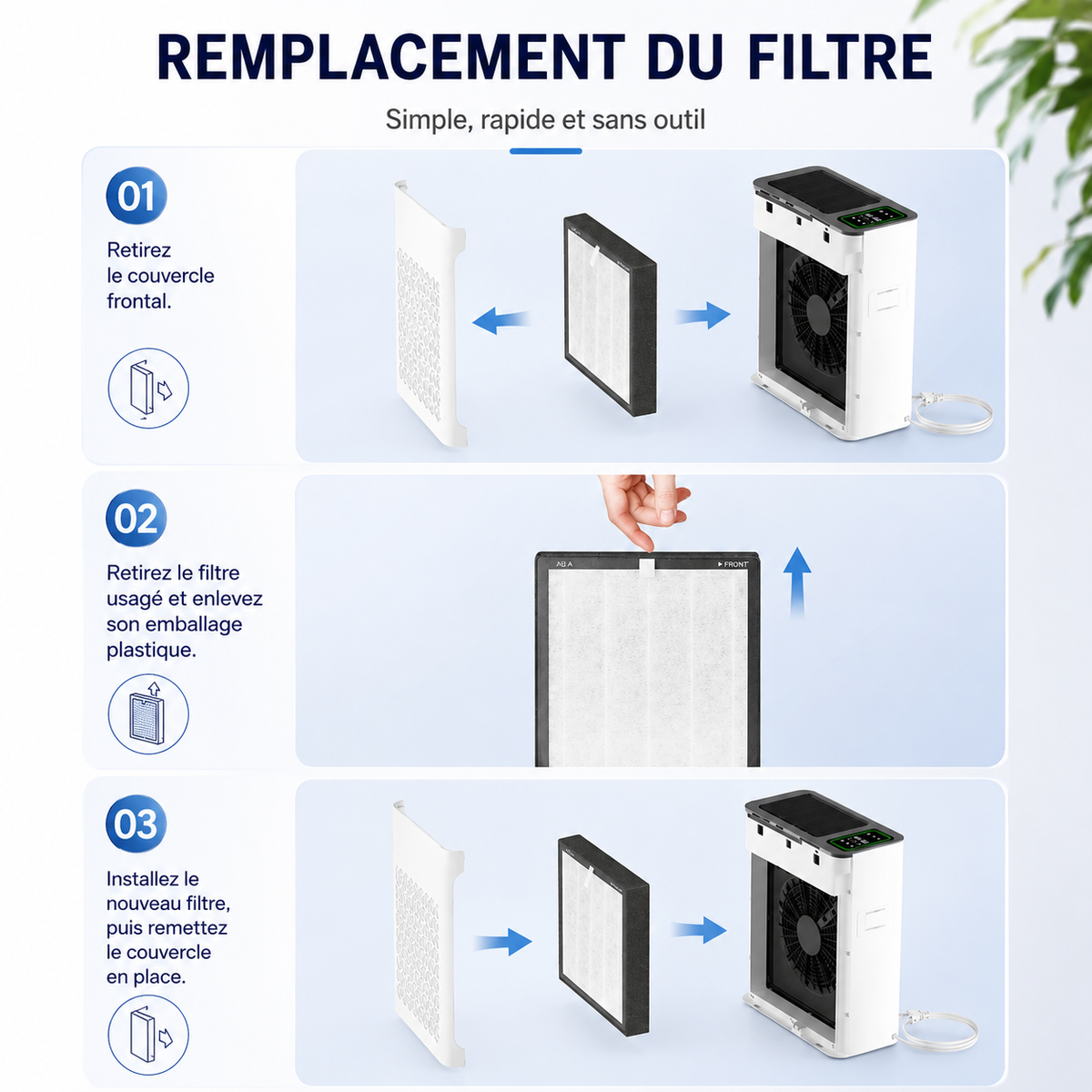 Purificateur d'air HEPA Airéa Max | Blanc