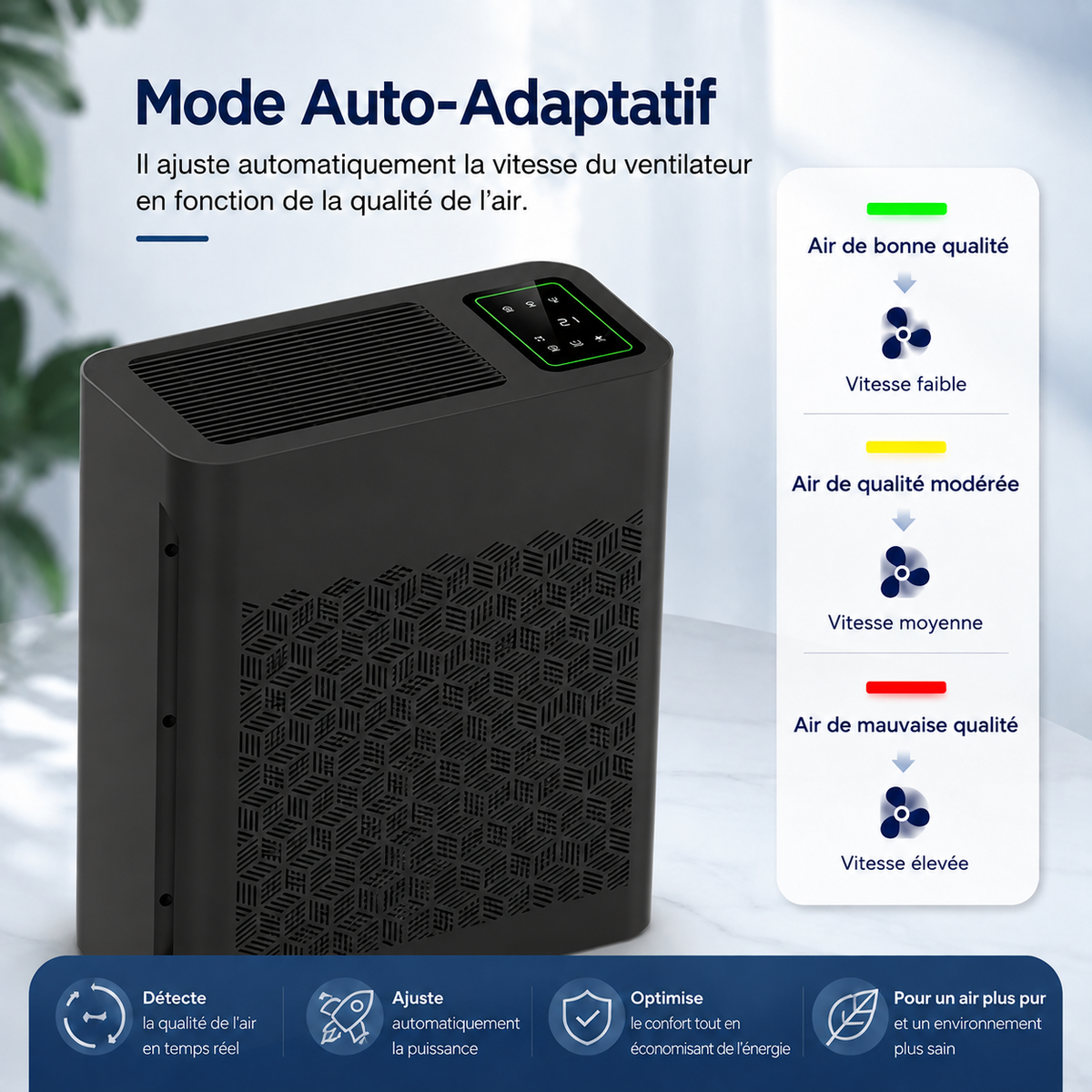 Purificateur d'air HEPA Airéa Max | Noir
