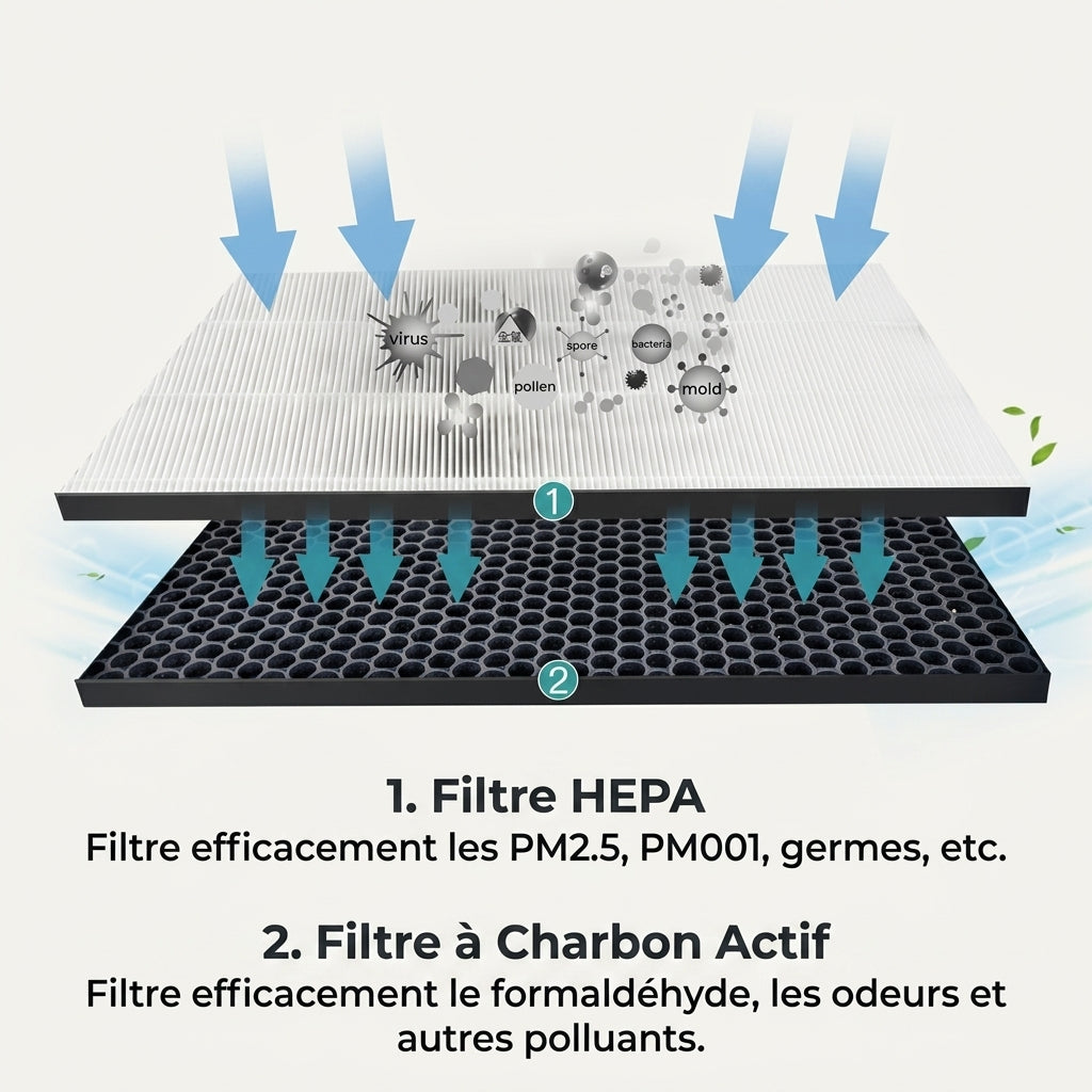 Filtre Airéa Max | Filtration HEPA & Charbon actif