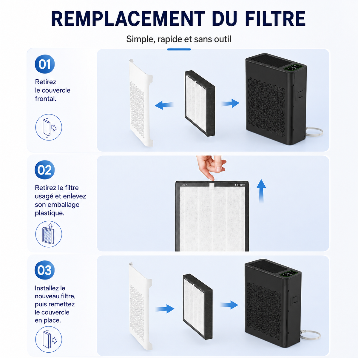 Purificateur d'air HEPA Airéa Max | Noir