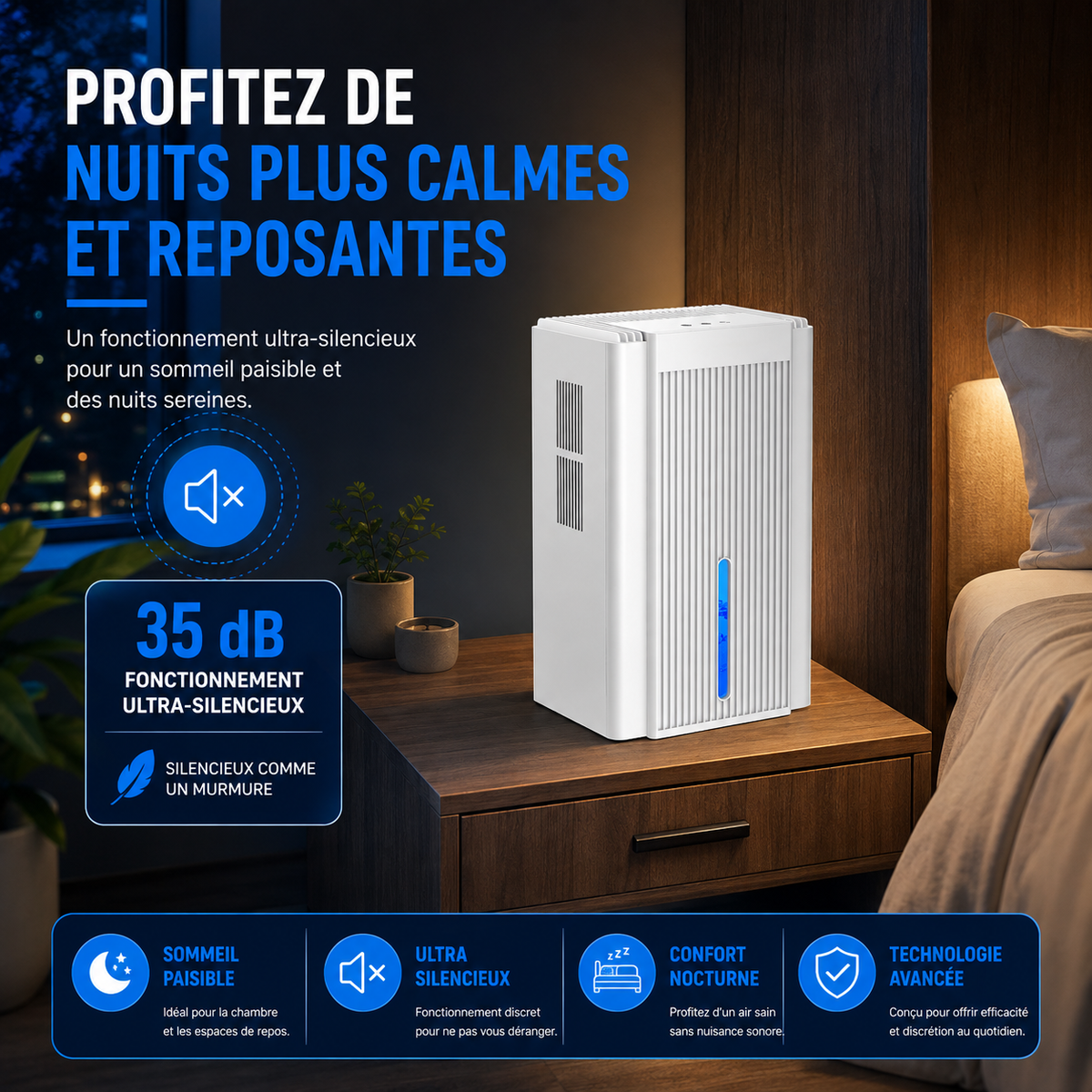 Déshumidificateur d'air Séréna | Blanc